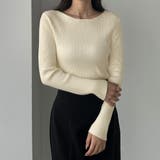 Louere ボートネック長袖リブニット | Louere | 詳細画像2