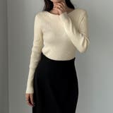 Louere ボートネック長袖リブニット | Louere | 詳細画像3