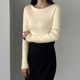 Louere ボートネック長袖リブニット | Louere | 詳細画像7