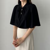 ブラック | Louere リボンフレアスリーブブラウス | Louere