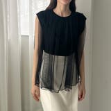 Louere チュールノースリーブトップス | Louere | 詳細画像13 