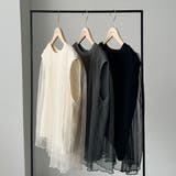 Louere チュールノースリーブトップス | Louere | 詳細画像20 