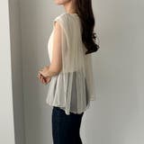 Louere チュールノースリーブトップス | Louere | 詳細画像3 