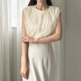 Louere チュールノースリーブトップス | Louere | 詳細画像6 