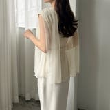 Louere チュールノースリーブトップス | Louere | 詳細画像9 