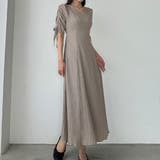 Louere 楊柳ギャザースリーブVネックワンピース【ペチスカートセット】 | Louere | 詳細画像13 