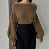 ブラウン | Louere オフショルシャギーニット | Louere