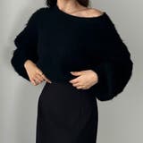 ブラック | Louere ショートシャギーニット | Louere