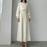 Louere ショートニットトップス＋フレアキャミワンピース | Louere | 詳細画像8 