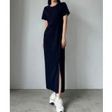 Bネイビー | Louere ストレッチカットマーメイドワンピース | Louere