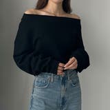 ブラック | Louere 2wayオフショルダースウェット | Louere