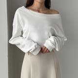 ホワイト | Louere 2wayオフショルダースウェット | Louere
