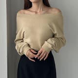 ベージュ | Louere 2wayオフショルダースウェット | Louere