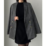 Aブラック | Louere ゴールドボタンテーラードジャケット | Louere