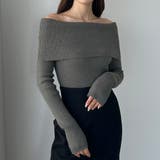 Louere ワイドオフショル長袖ニットトップス | Louere | 詳細画像14 