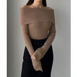 Louere ワイドオフショル長袖ニットトップス | Louere | 詳細画像24 