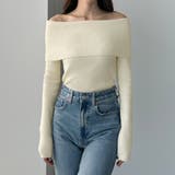 Louere ワイドオフショル長袖ニットトップス | Louere | 詳細画像3 