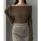 モカ | Louere ワイドオフショル長袖ニットトップス | Louere