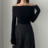 Louere ワイドオフショル長袖ニットトップス | Louere | 詳細画像8 