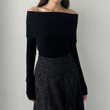 Louere ワイドオフショル長袖ニットトップス | Louere | 詳細画像9 