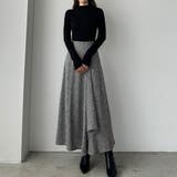 Louere ツイードハイウエストラッフルフレアスカート | Louere | 詳細画像10