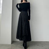 Louere ツイードハイウエストラッフルフレアスカート | Louere | 詳細画像2