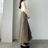 Louere ツイードハイウエストラッフルフレアスカート | Louere | 詳細画像8