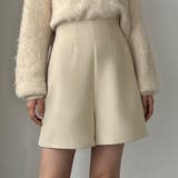 アイボリー | Louere ハイウエストショートパンツ | Louere