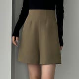 ダークベージュ | Louere ハイウエストショートパンツ | Louere