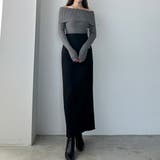 Louere ハイウエストヘリンボーンバックスリットペンシルスカート | Louere | 詳細画像7