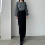 ブラック | Louere Iラインロングスカート | Louere