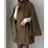Aブラウン | Louere ハイネックミドル丈コート | Louere