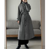 ダークグレー | Louere 2wayステンカラーロングコート | Louere