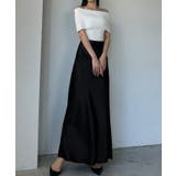 Louere ハイウエストサテンバイヤスナロースカート | Louere | 詳細画像2