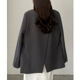 ダークグレー | Louere バックスリットテーラードジャケット | Louere
