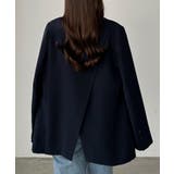 ネイビー | Louere バックスリットテーラードジャケット | Louere
