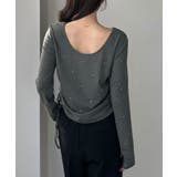 Louere ラインストーンドロストTシャツ | Louere | 詳細画像13