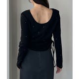 Louere ラインストーンドロストTシャツ | Louere | 詳細画像3