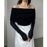 Louere シアーオフショルニットトップス | Louere | 詳細画像1