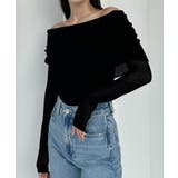 Louere シアーオフショルニットトップス | Louere | 詳細画像4