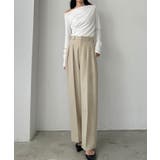 アイボリー | Louere ツータックスラックス | Louere