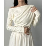 クリーム | Louere ワンショルドレープカットソー | Louere