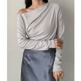 ライトグレー | Louere ワンショルドレープカットソー | Louere