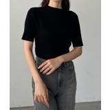 Louere ボトルネック半袖リブニット | Louere | 詳細画像1