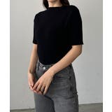 Louere ボトルネック半袖リブニット | Louere | 詳細画像2