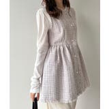 mipiarl  ラメツイードパールボタンペプラムトップス（薄手） | JUNOAH | 詳細画像13 