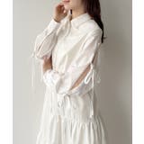 mipiarl  袖リボンティアードシャツワンピース【一部ぺチスカートセット】 | JUNOAH | 詳細画像3 