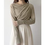 mipiarl 薄手ドレープトップス | JUNOAH | 詳細画像16