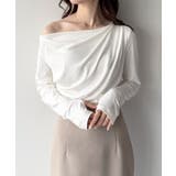 ホワイト | mipiarl 薄手ドレープトップス | JUNOAH