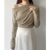 グレージュ | mipiarl 薄手ドレープトップス | JUNOAH